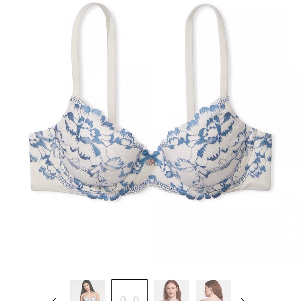 BODY BY VICTORIA Lightly Lined Lace-Cup Demi Bra